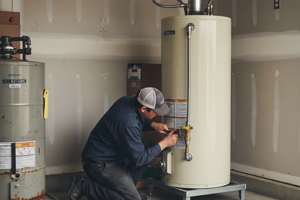 Water heater and shutoff valve replacement in San Marino
